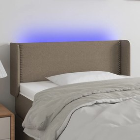 Testiera A Led Tortora 93x16x78/88 Cm İn Tessuto /