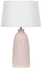 Lampada da tavolo ceramica rosa e bianco 56 cm ZARIMA Beliani