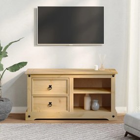 Mobile porta tv corona 100x40x52 cm in legno massello di pino