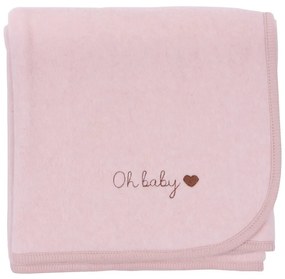 Coperta per neonato in cotone organico rosa 75x90 cm Organic - Malomi Kids