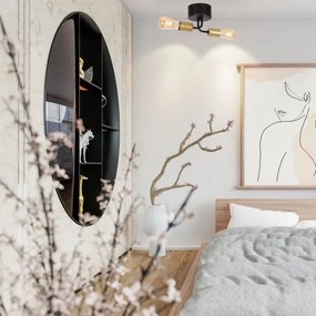 Lampadario a plafone  BRENDA 2xE27/60W/230V nero/oro