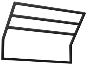 Porta asciugamani da parete 37x60 cm nero