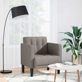 Divano Sedia Con Braccioli Tortora 53 Cm İn Tessuto /