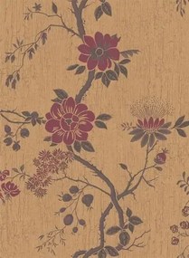 Cole & Son Carta da parati Camellia - Crimson/ Gold