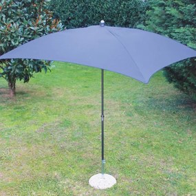 Ombrellone a palo centrale grigio Poli L 190 x 225 cm con telo blu