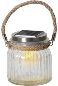 Lanterna solare LED in vetro, altezza 11,5 cm Jamjar - Star Trading