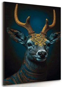 Stampa su tela – Cervo blu-oro