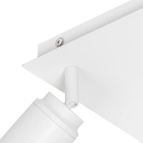 Faretto da bagno Smart bianco quadrato 3 luci IP44 incl. 3 Wifi GU10 50mm - Ducha
