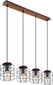 Globo 54037-4H - Lampadario a sospensione WILLA su cavo 4xE27/40W/230V