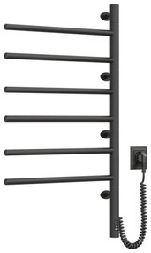 Portasciugamani rotante elettrico con termostato ARABESQUE 196W/230V 81,8cm IP44 nero