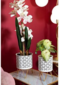 Set di 2 piedistalli per piante in metallo ø 16 cm altezza 20 cm Carly - Mauro Ferretti