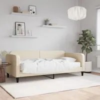 Divano Letto con Materasso Crema 90x200 cm in Tessutocod mxl 74457