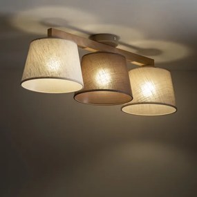 Brilagi - Plafoniera LATTE 3xE27/15W/230V pino/misto