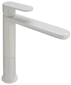 Rubinetto per lavabo a canna media PLANO bianco opaco HUBER H 22.1 cm