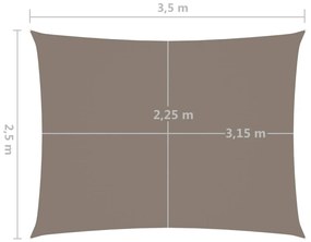 Parasole a Vela Oxford Rettangolare 2,5x3,5 m Talpa