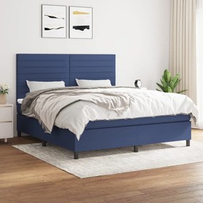 Giroletto A Molle Con Materasso Blu 160x200 Cm İn Tessuto /