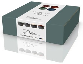 Ciotoline in set da portata nere in ceramica 4 pz 200 ml Gastro Black/Mix – Bitz