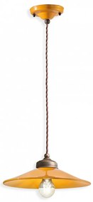Lampadario Vintage Colors Ferro E Ceramica 1 Luce E27 30Cm