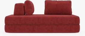 Rift divano letto matrimoniale 2 posti e 3 posti con schienali mobili - materasso alto 24 cm e memory foam in tessuto smacchiabile T31
