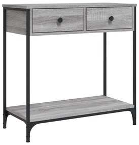 Tavolino consolle grigio sonoma 75x34,5x75cm legno multistrato