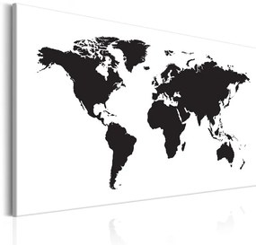 Quadro World Map Black &amp; White Elegance