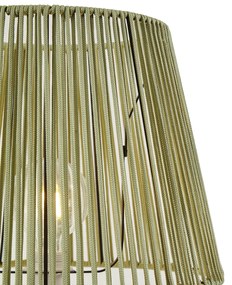 Lampada da terra per esterni bianca con paralume in corda verde IP44 / IP54 - Virginia Jayla