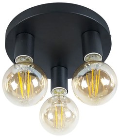 Plafoniera moderna smart nera con 3 WiFi G95 - Facil