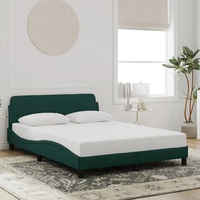 Giroletto Senza Materasso Verde Scuro 120x200 Cm İn Velluto /