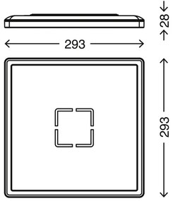 Briloner 3390-015 -Plafoniera LED FREE LED/18W/230V 29x29 cm