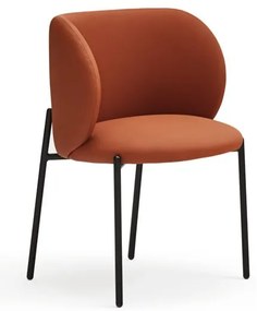 Set di sedie da pranzo arancione in imbottito 2 pz Mogi – Teulat