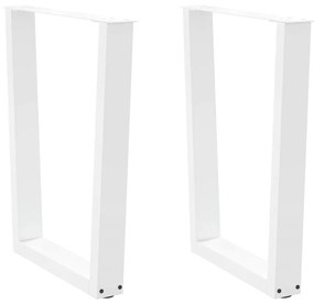 Gambe Per Tavolo Pranzo A V 2 Pz Bianco 60x(72-73,3)cm Acciaio /