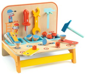 Banco da lavoro per bambini con set di attrezzi