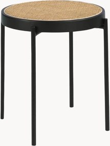 Tavolino rotondo con piano in rattan Icon