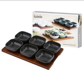 Set da portata da portata color antracite in porcellana 6 pz Essentials – Ladelle