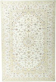 Kashan Tappeto 200x300 Beige (Iran) Annodato A Mano