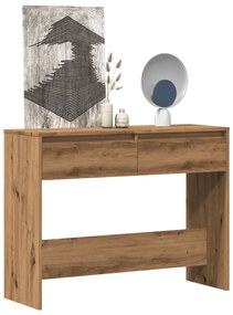 Tavolo Consolle Rovere Artigianale 100x35x76,5 Cm İn Truciolato /