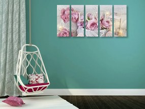 Quadri 5 pezzi – Decorazione romantica in stile vintage