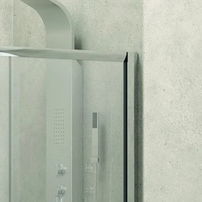 Doccia nicchia 110 cm vetro trasparente 6mm anticalcare KF5000 - KAMALU