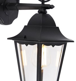 Lanterna da parete classica nera IP44 - Havana Down