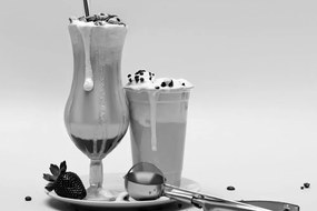 Quadro su tela – Frullato al latte in bianco e nero