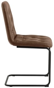 Set di 2 sedie da pranzo in similpelle marrone Kira - Actona