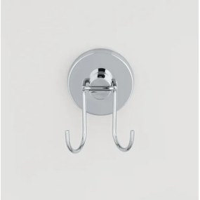 WENKO 20877100-Raschietto VACUUM-LOC RUND STAH 24,5x25 cm acciaio inossidabile/lucido cromo/argento