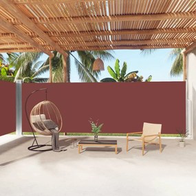 Tenda Da Sole Laterale Retrattile Marrone 200x1000 Cm /