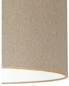 Duolla - Lampadario a sospensione con filo ROLLER ECO RECYCLING 1xE27/15W/230V diametro 45 cm color crema