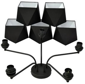 Lampadario ADAMANT 5xE27/15W/230V nero