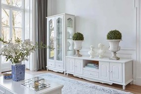 Mobile tv stile provenzale colore bianco in legno PRINCESS 861-Arrediorg.it