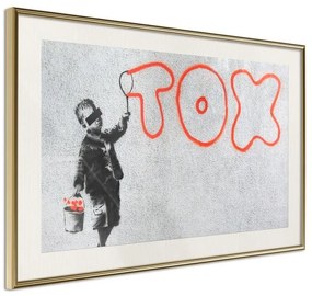 Poster  Banksy: Tox  Cornice Quadri Cornice d'oro con passe-partout, Larghezza x Altezza Home decor 30x20