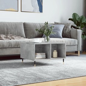 Tavolino Salotto Grigio Cemento 60x50x36,5 Cm Legno Multistrato /