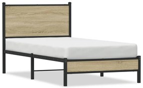 Giroletto Senza Materaso İn Metallo Rovere Sonoma 90x190 Cm /