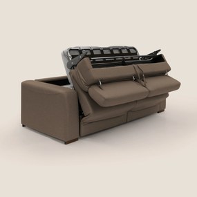 Poseidon divano letto + relax elettrico in tessuto smacchiabile impermeabile T05 marrone
